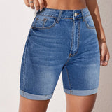 RAPHAELLE™ - Stretch-Fit Bermudské Jean Šortky