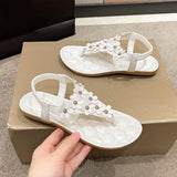 Pohodlné Sandály s 3D Květinami