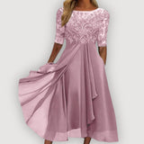 Paula™ | Elegantní Šaty z Hladké Tkaniny