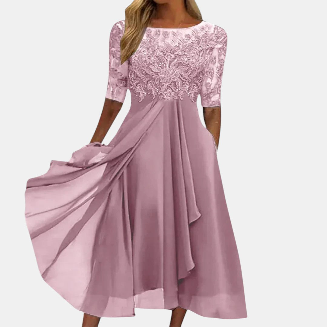 Valentýna – Dámské Elegantní Šaty s Krajkou