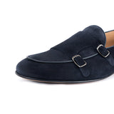 Mocasín Monk lux pro muže z nubuku s koženou podrážkou