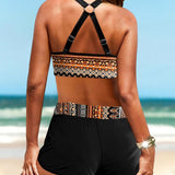 Azahara™ | Bikiny s geometrickým vzorem a vysokým elastickým pasem