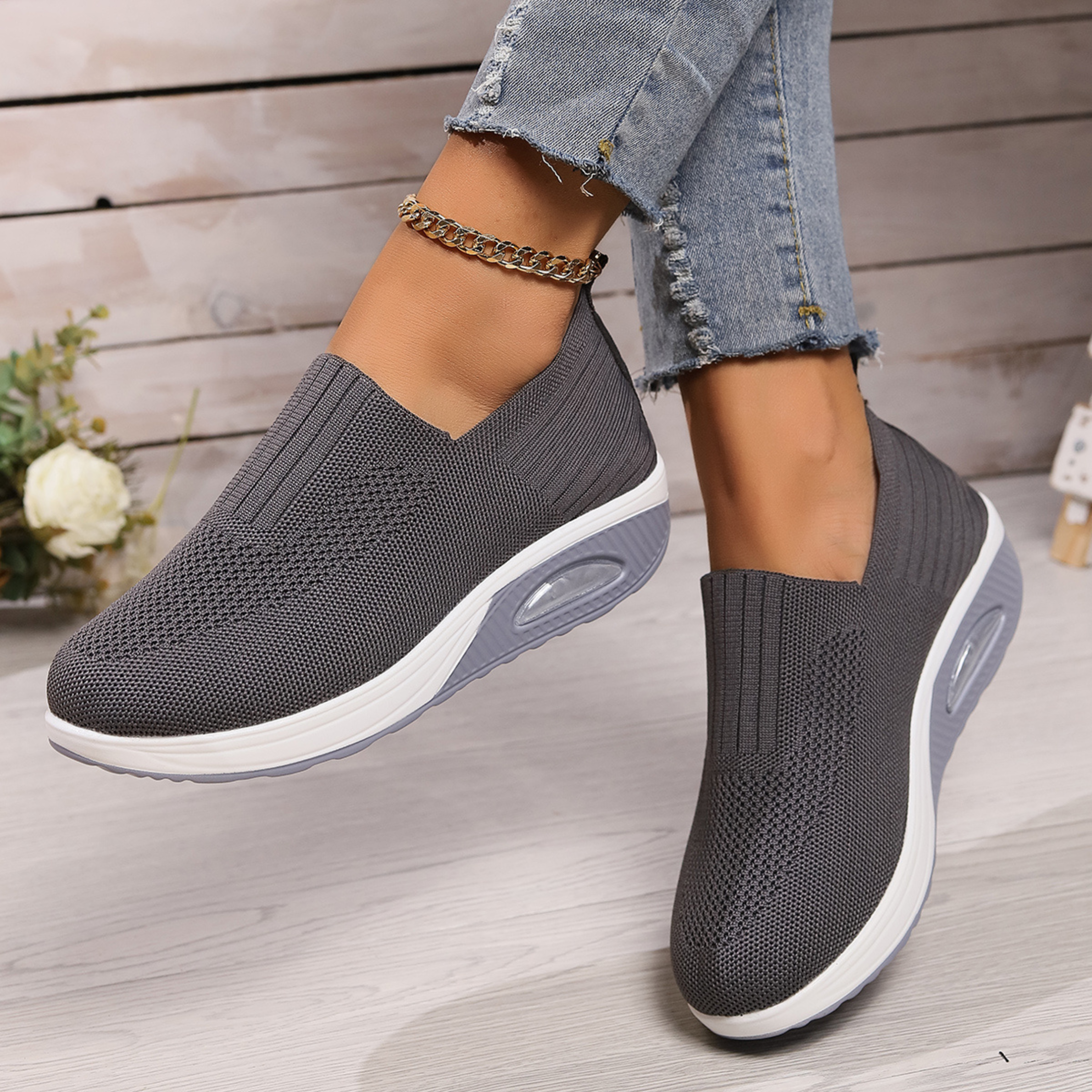 Laurence™ — Baskets slip-on s vyvýšenou podrážkou pro každodenní pohodlí