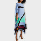Elenora - geometrický kaftan volného střihu