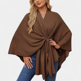 Daniela – Elegantní pončo s jemným spadením a mašlí