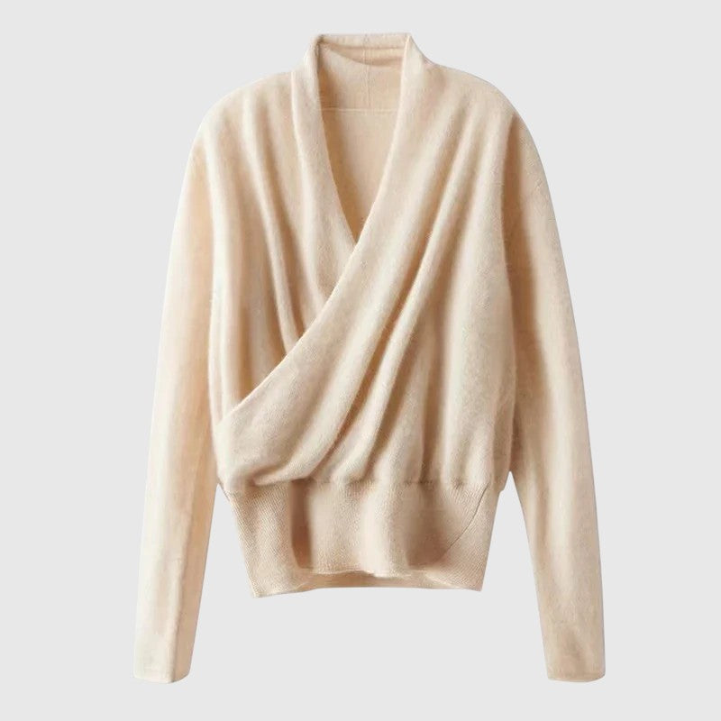 Elena – Zavinovací pletený svetr Premium