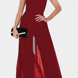 Nadia Mono Elegante bez Rukávů s Přední Průsvitností