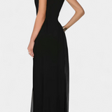 Nadia Mono Elegante bez Rukávů s Přední Průsvitností
