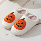 Dýňové Plyšové Pantofle na Halloween