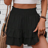JAMET™ - Casual Ruffle Tiered Boho Šortky