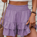 JAMET™ - Casual Ruffle Tiered Boho Šortky