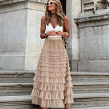 JOAN™ - Elegantní Maxi Sukně s Vícevrstvým Designem