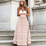 JOAN™ - Elegantní Maxi Sukně s Vícevrstvým Designem