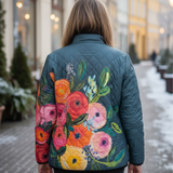 Antonina – Piquéová bunda s květinovým vzorem Vintage