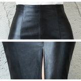 MONIQUE™ – Elegantní černá kožená tužková sukně