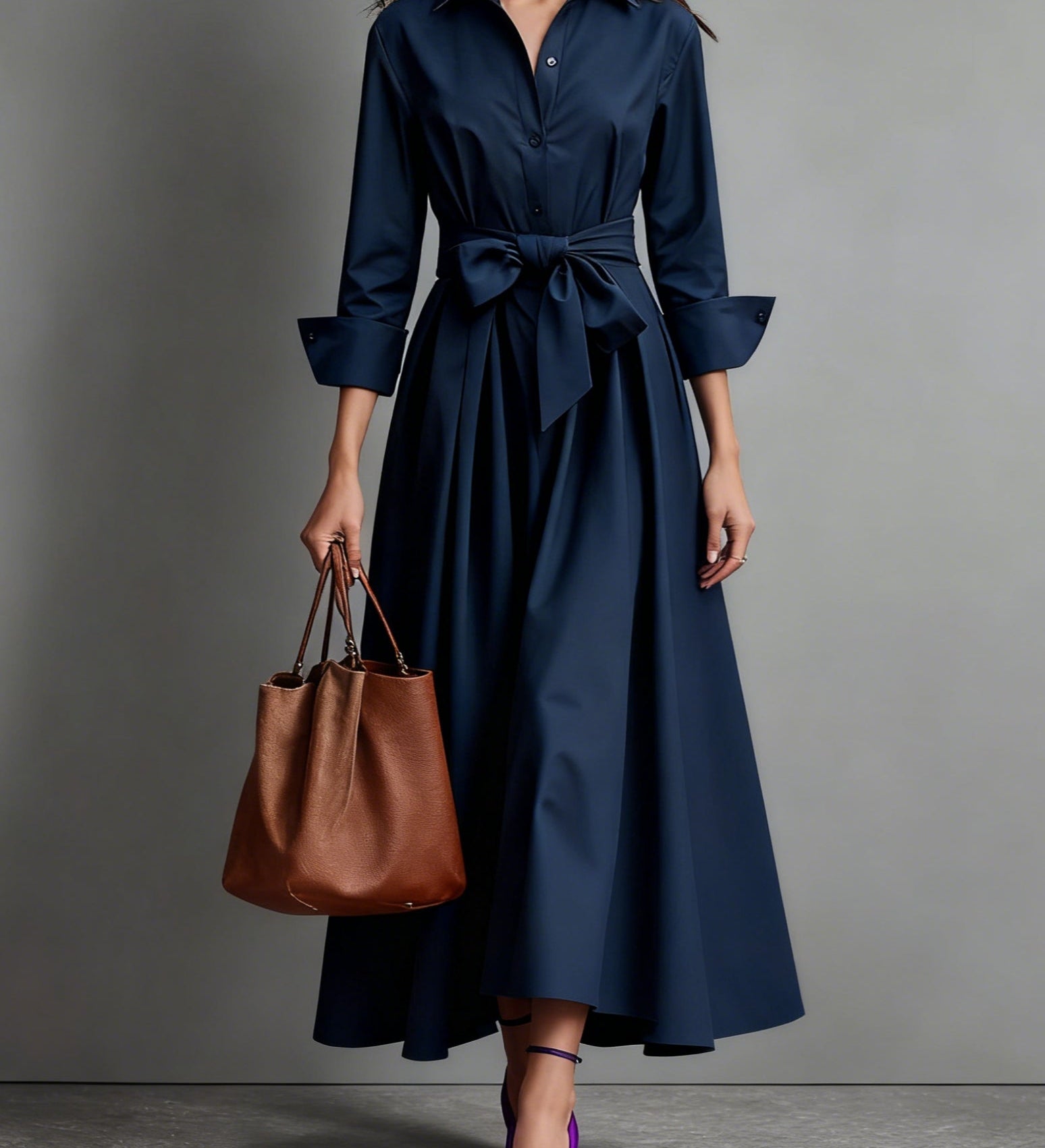 Marise™ | Elegantní Maxi Šaty s Detaily Mašle