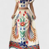 Itzel Boho Set s Etnickým Potiskem