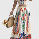 Itzel Boho Set s Etnickým Potiskem