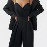 Romily Mono Sexy s Ramínky a Širokými Nohavicemi Elegantní