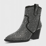 Elegantní boty Berenice s patchworkem a bočním zipem