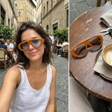 NAPOLI - Sluneční brýle typu Aviator z acetátu