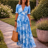 Matilda – Lehkavé maxi šaty s elegantním výstřihem