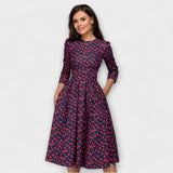 Retrozo - Elegantní šaty až do poloviny lýtka
