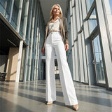 Lucie – Elegantní kalhoty s vysokým pasem a rovnými nohavicemi